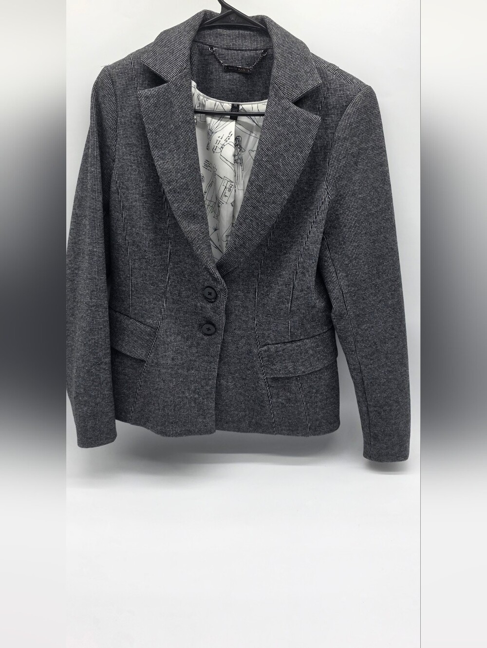 White House Black Market Charcoal Gray Tailored Blazer